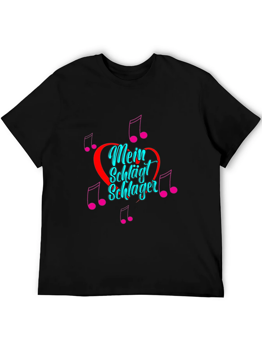Mein Schlager Heartbeat Graphic Tee - Black product image 5