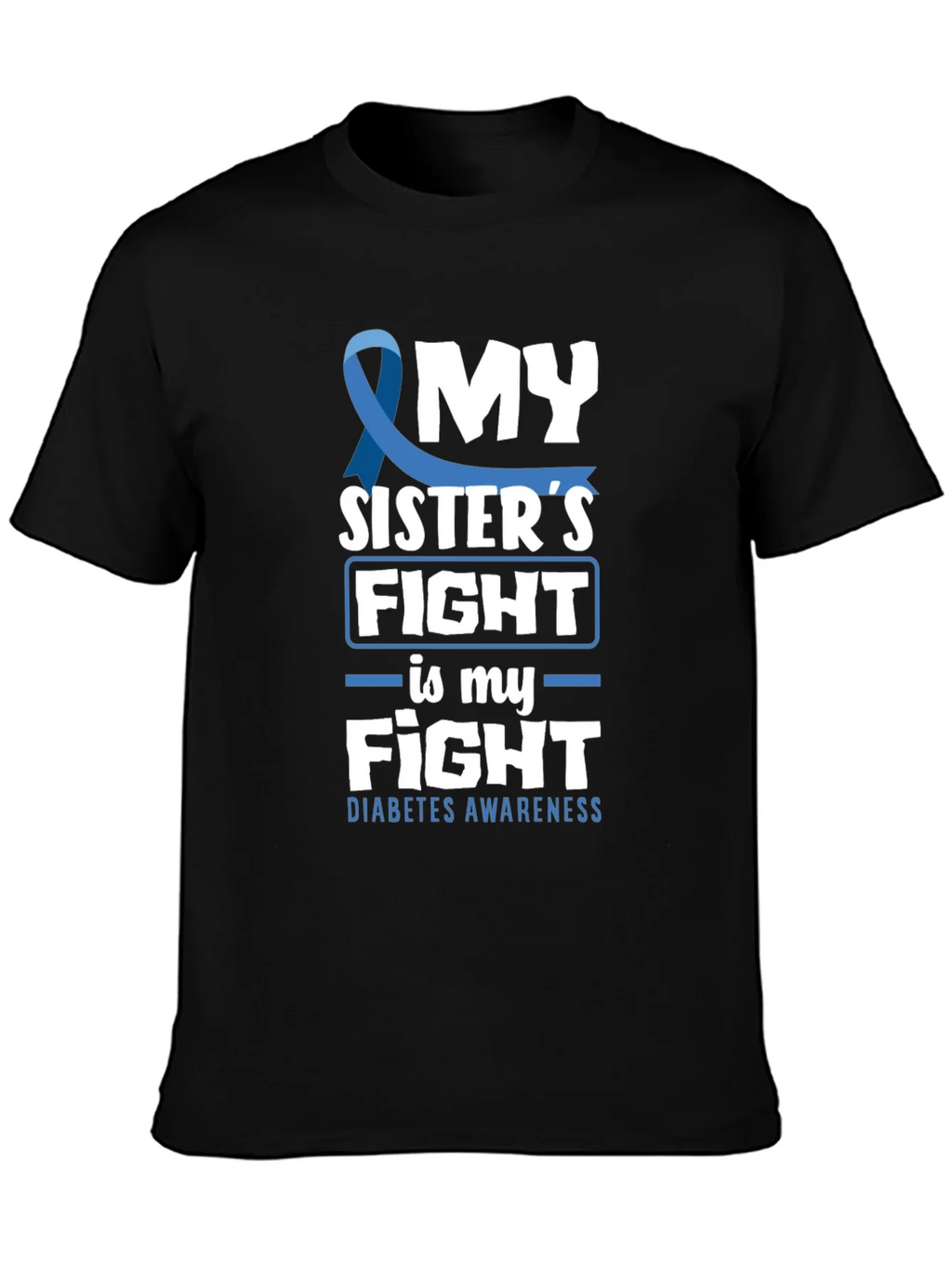 Diabetes Awareness My Sisters Fight T-Shirt product image 3