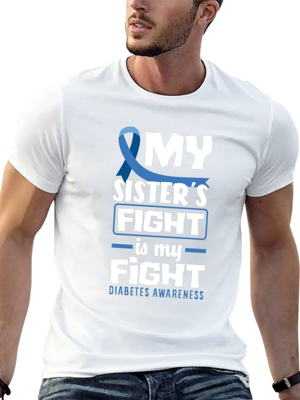 Diabetes Awareness My Sisters Fight T-Shirt product image 12