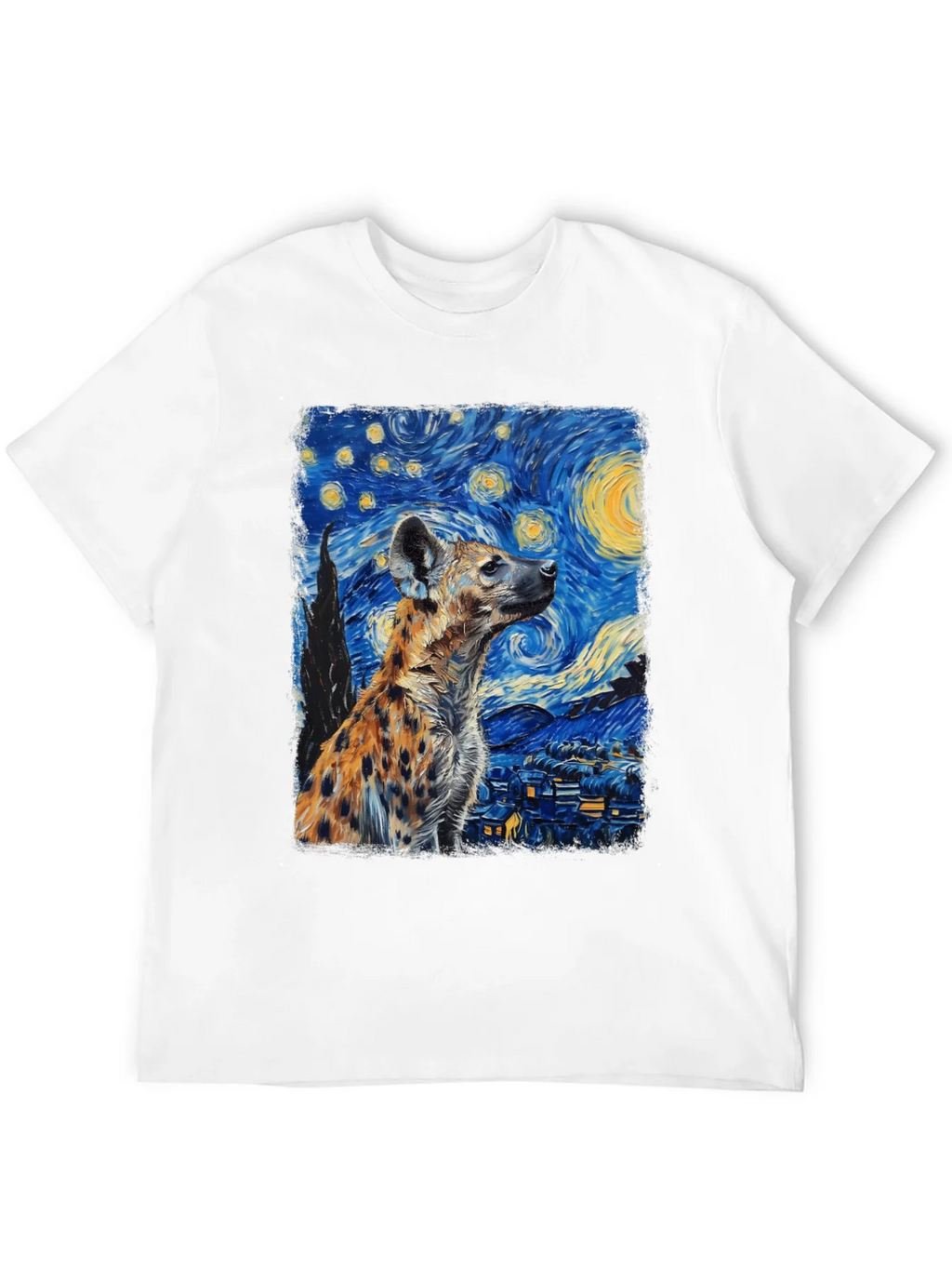 Hyena Starry Night T-Shirt | Unique Art Tee product image 11