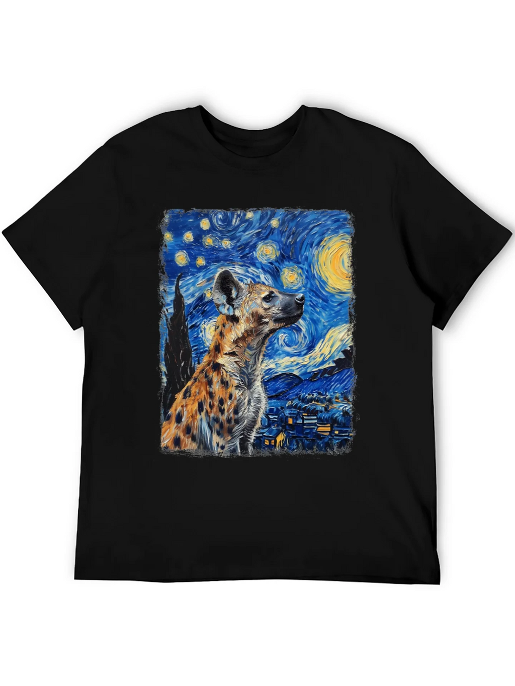 Hyena Starry Night T-Shirt | Unique Art Tee product image 5