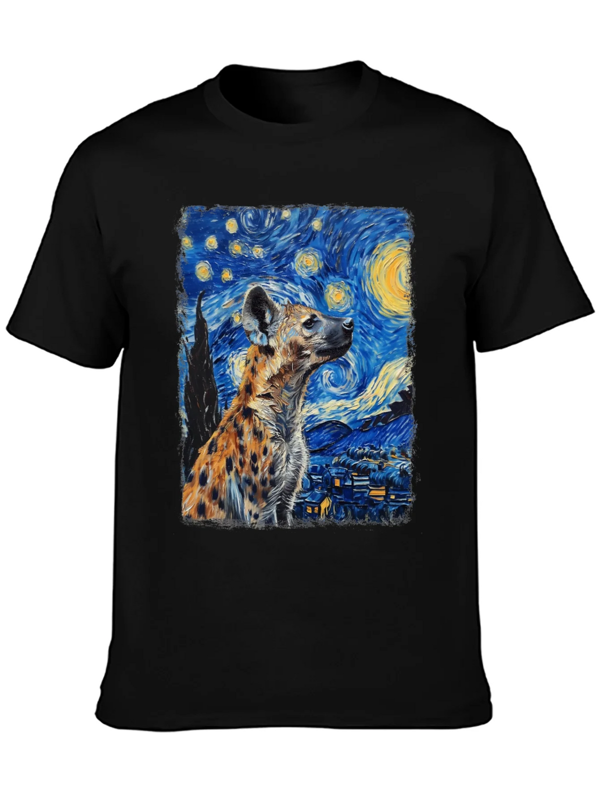 Hyena Starry Night T-Shirt | Unique Art Tee product image 3