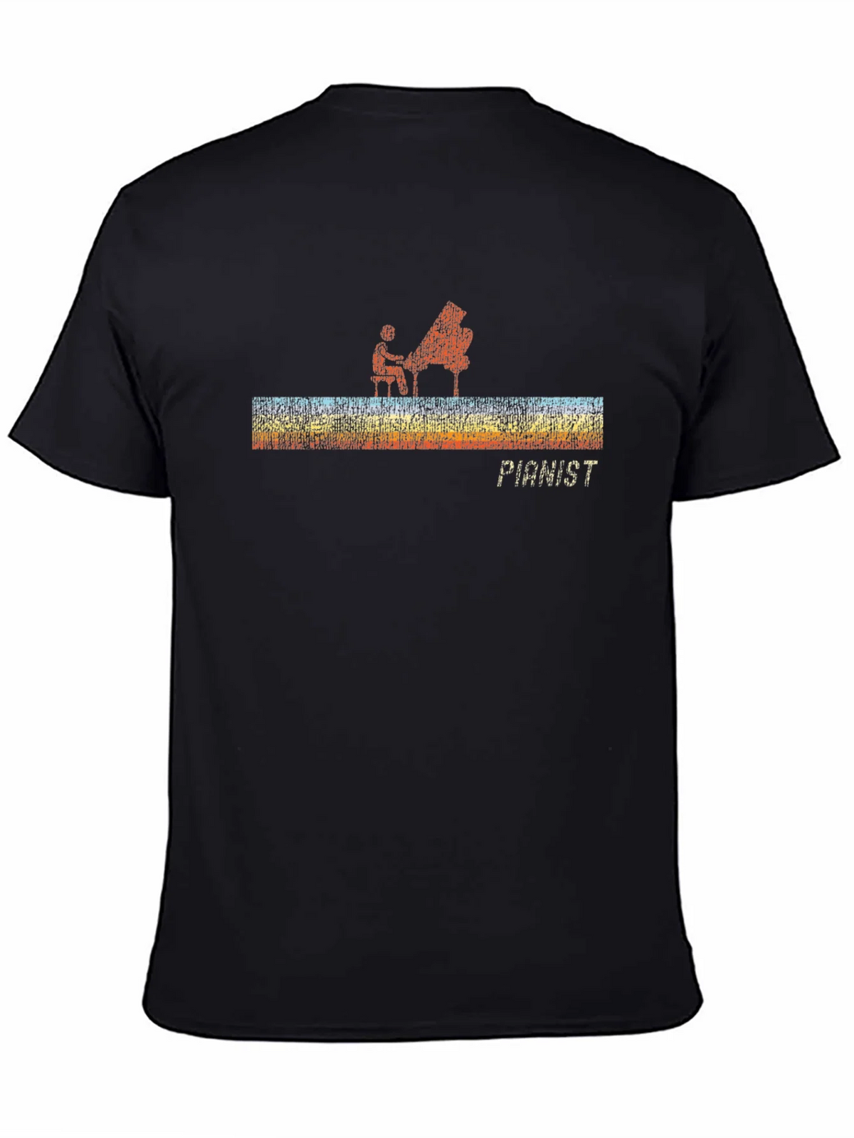 Pianist Graphic Black T-Shirt product image 4