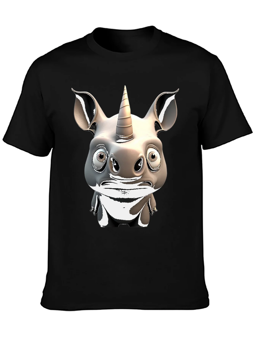 Unicorn Rhino Graphic T-Shirt - Quirky Animal Tee product image 3