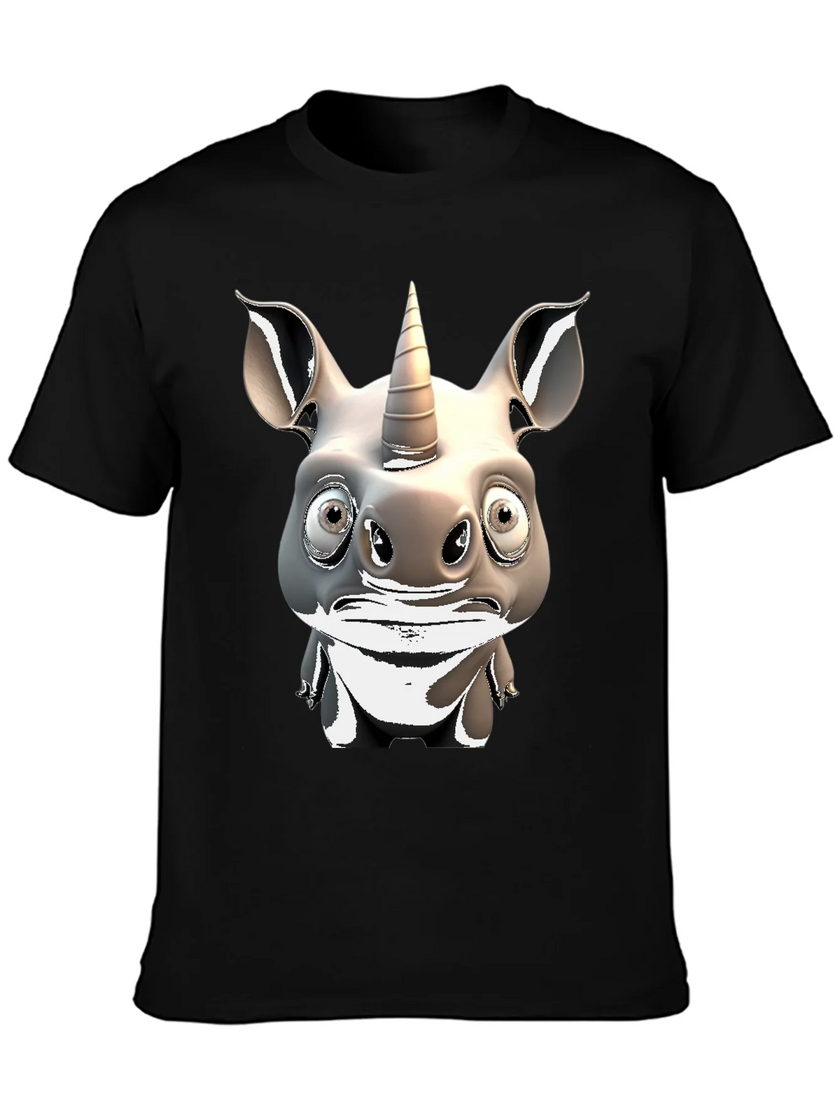 Unicorn Rhino Graphic T-Shirt - Quirky Animal Tee product image 3
