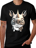 Unicorn Rhino Graphic T-Shirt - Quirky Animal Tee product image 1