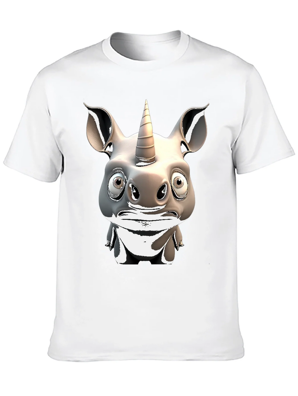Unicorn Rhino Graphic T-Shirt - Quirky Animal Tee product image 9