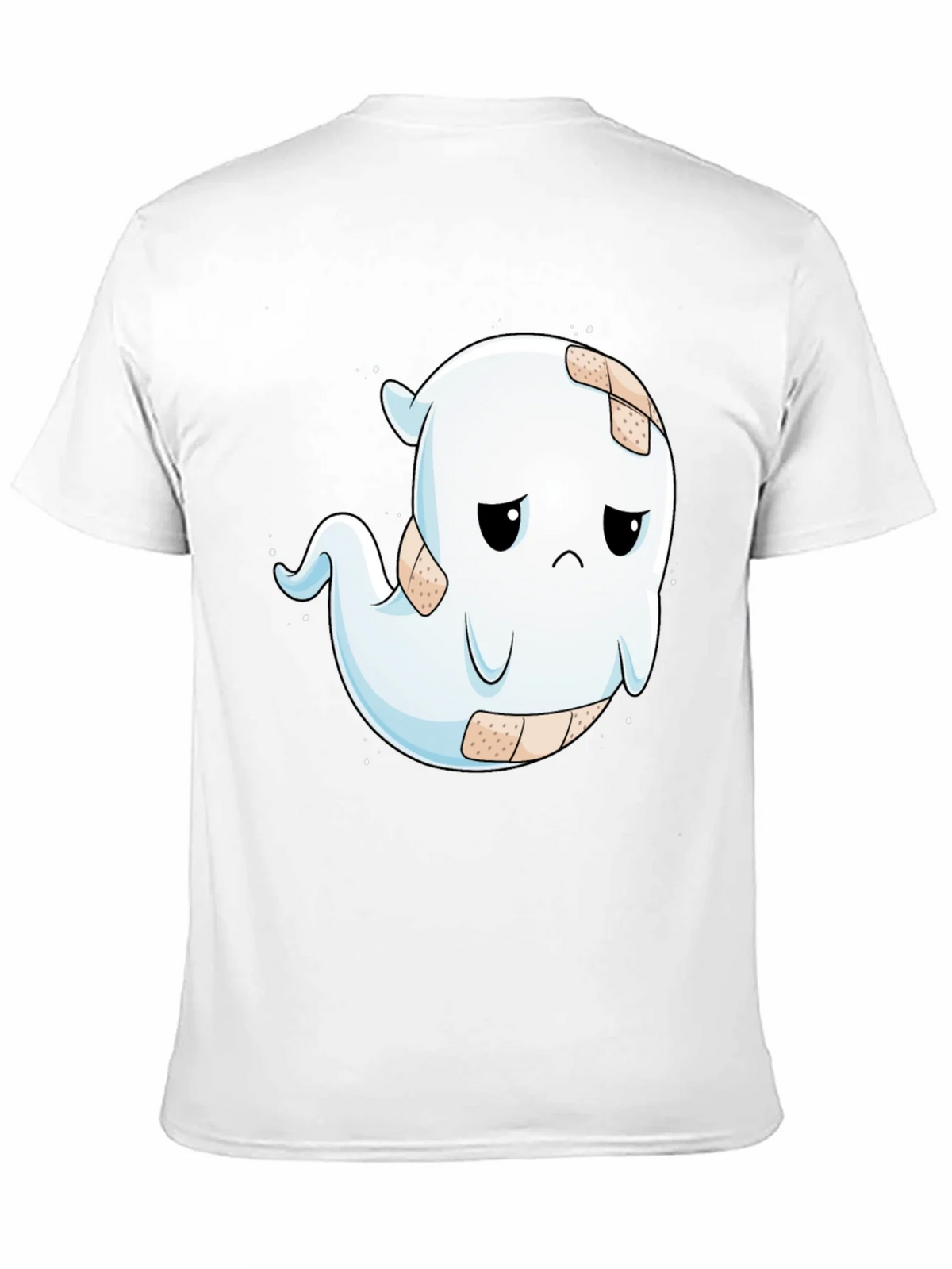 Sad Ghost T-Shirt - Black Cotton Blend Graphic Tee product image 10