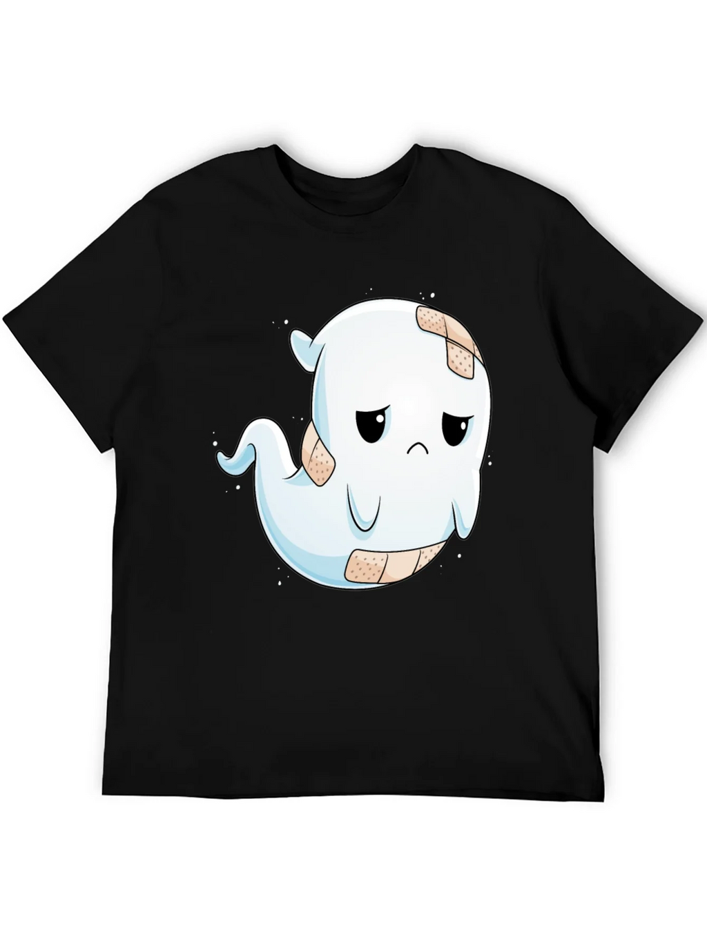 Sad Ghost T-Shirt - Black Cotton Blend Graphic Tee product image 5