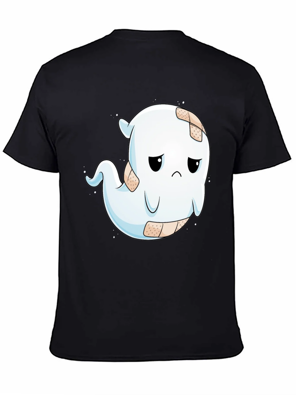 Sad Ghost T-Shirt - Black Cotton Blend Graphic Tee product image 4
