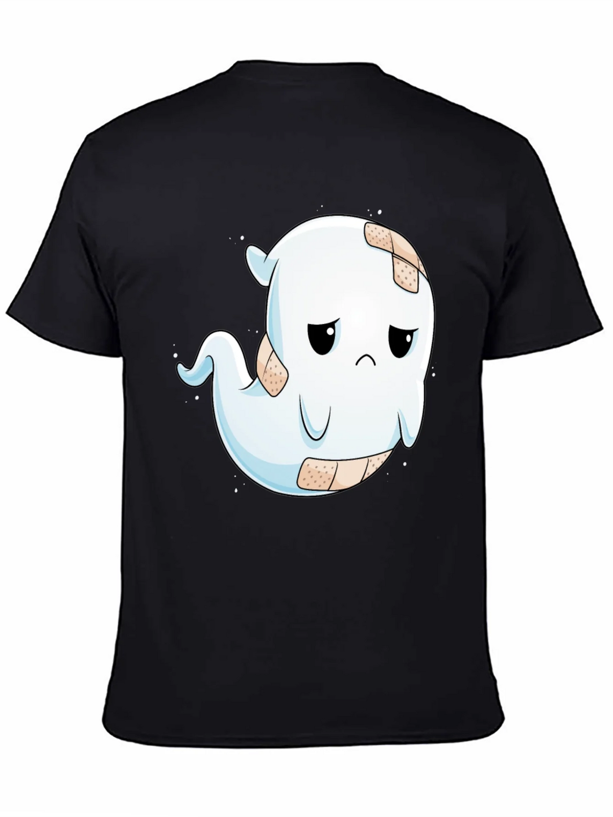 Sad Ghost T-Shirt - Black Cotton Blend Graphic Tee product image 4