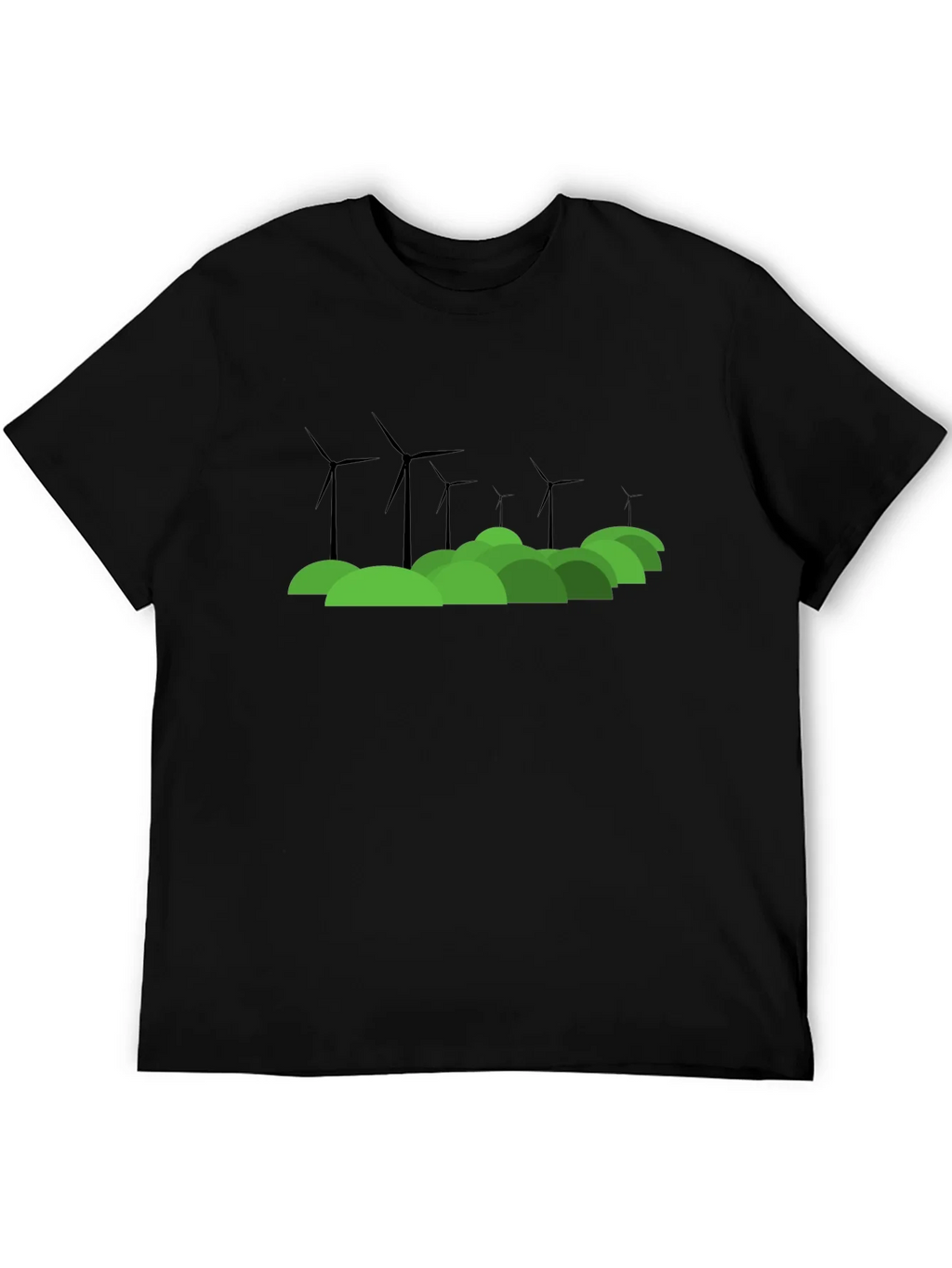 Eco Wind Turbine Graphic T-Shirt product image 4