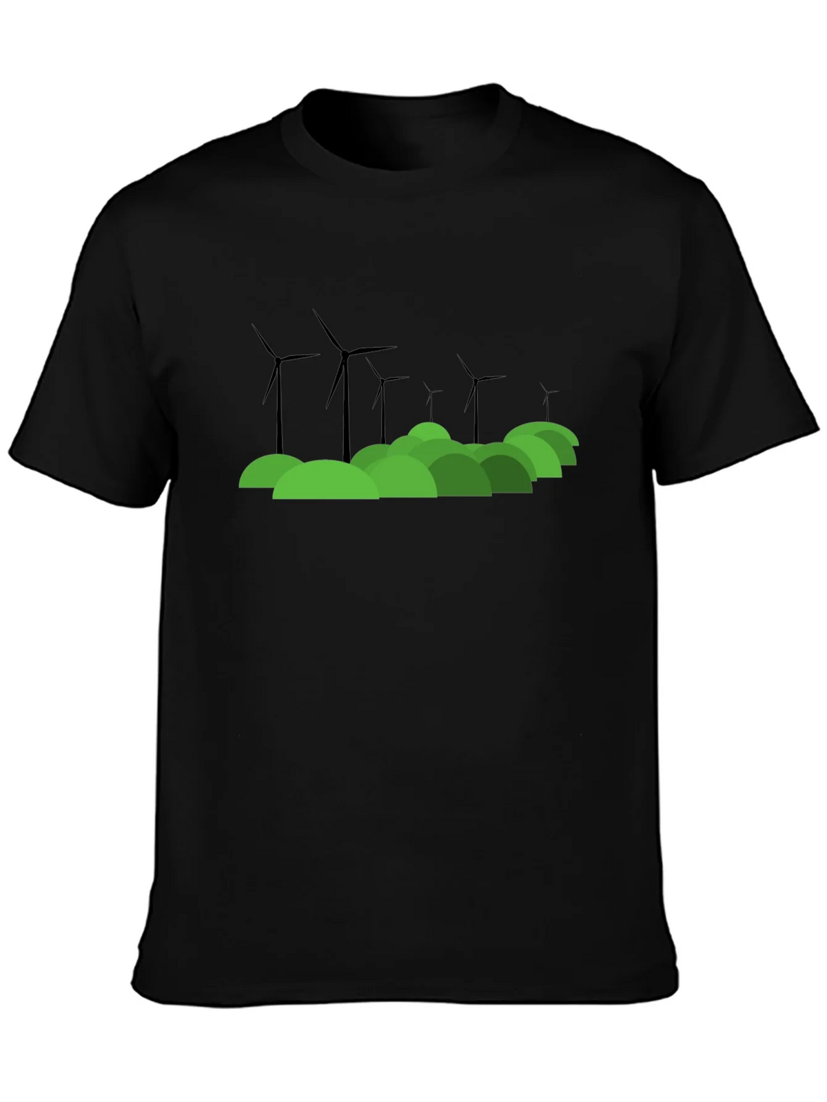 Eco Wind Turbine Graphic T-Shirt product image 2