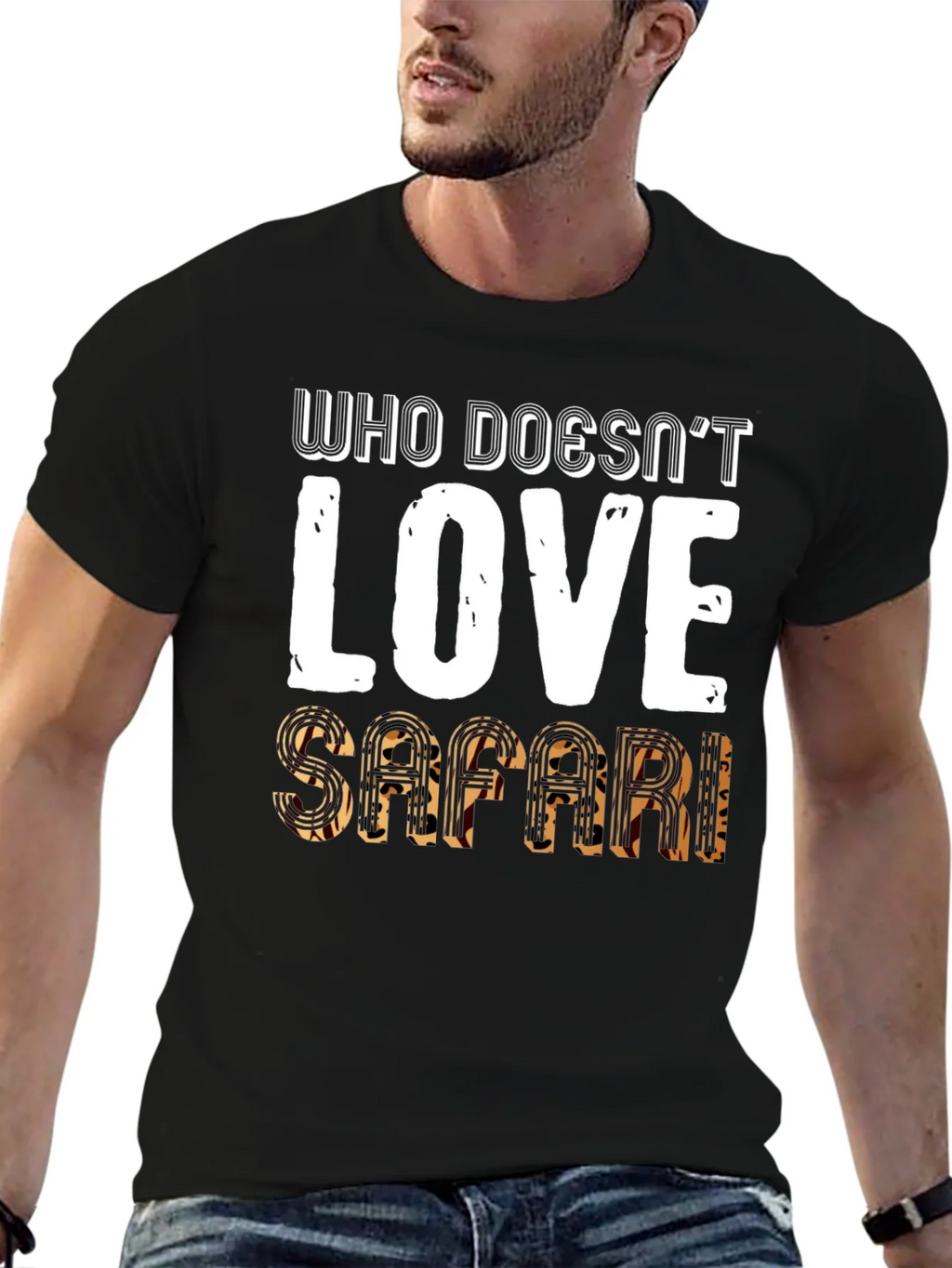 Safari Lover Graphic Tee - Mens Black T-Shirt product image 6