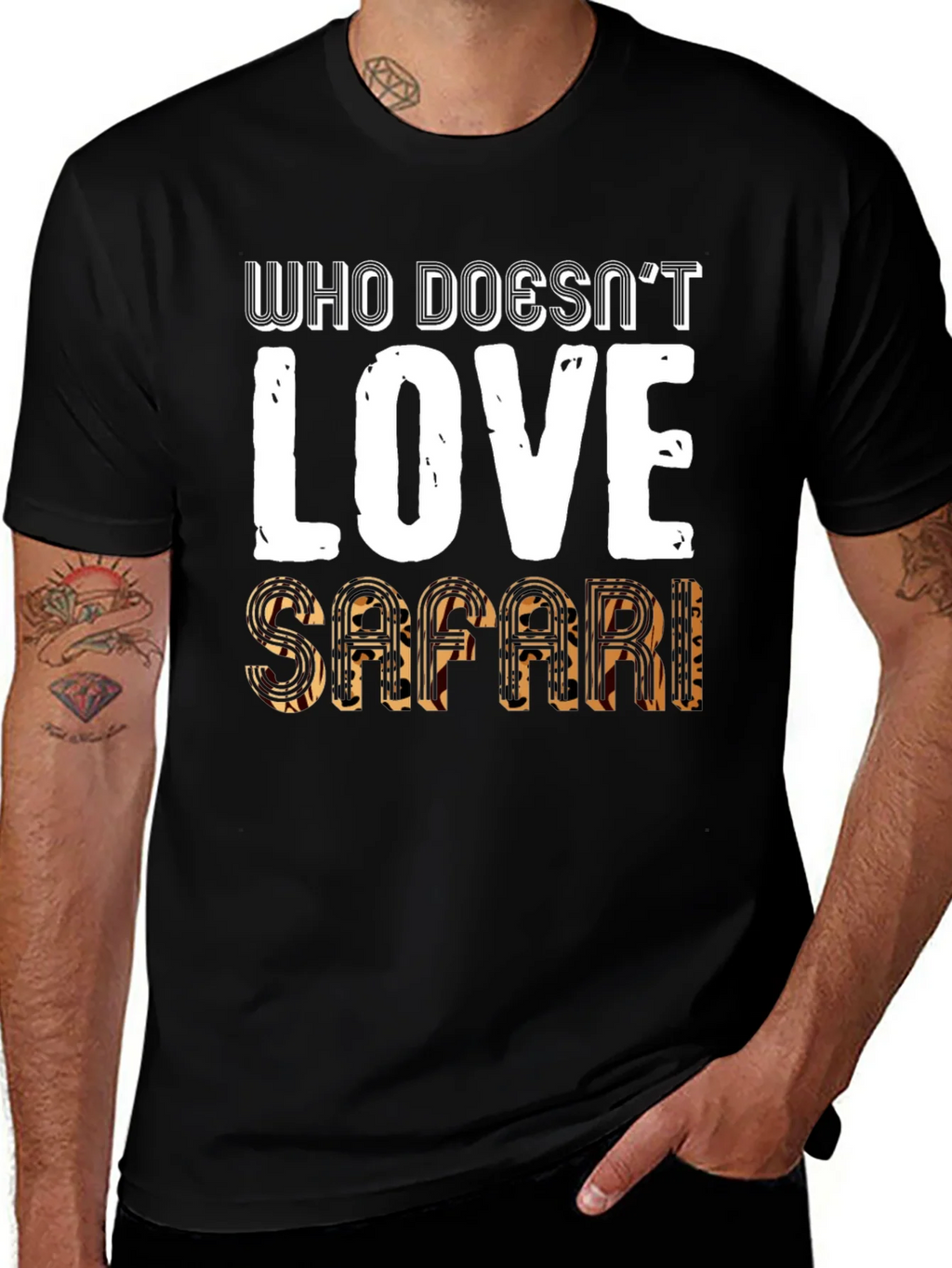 Safari Lover Graphic Tee - Mens Black T-Shirt product image 1