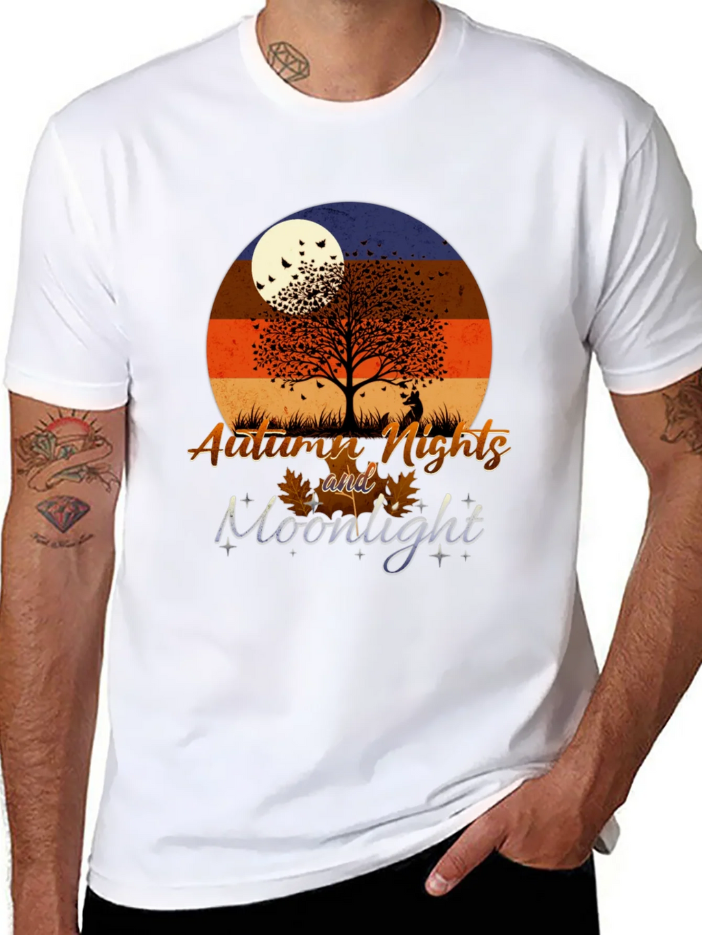 Autumn Nights Moonlight Graphic T-Shirt product image 2