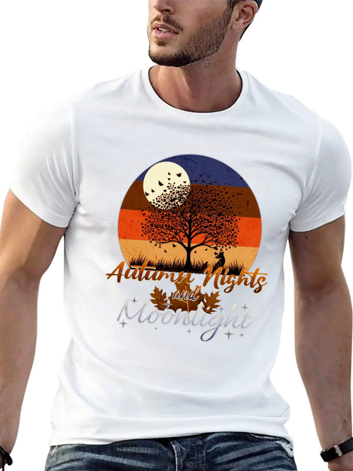 Autumn Nights Moonlight Graphic T-Shirt product image 5
