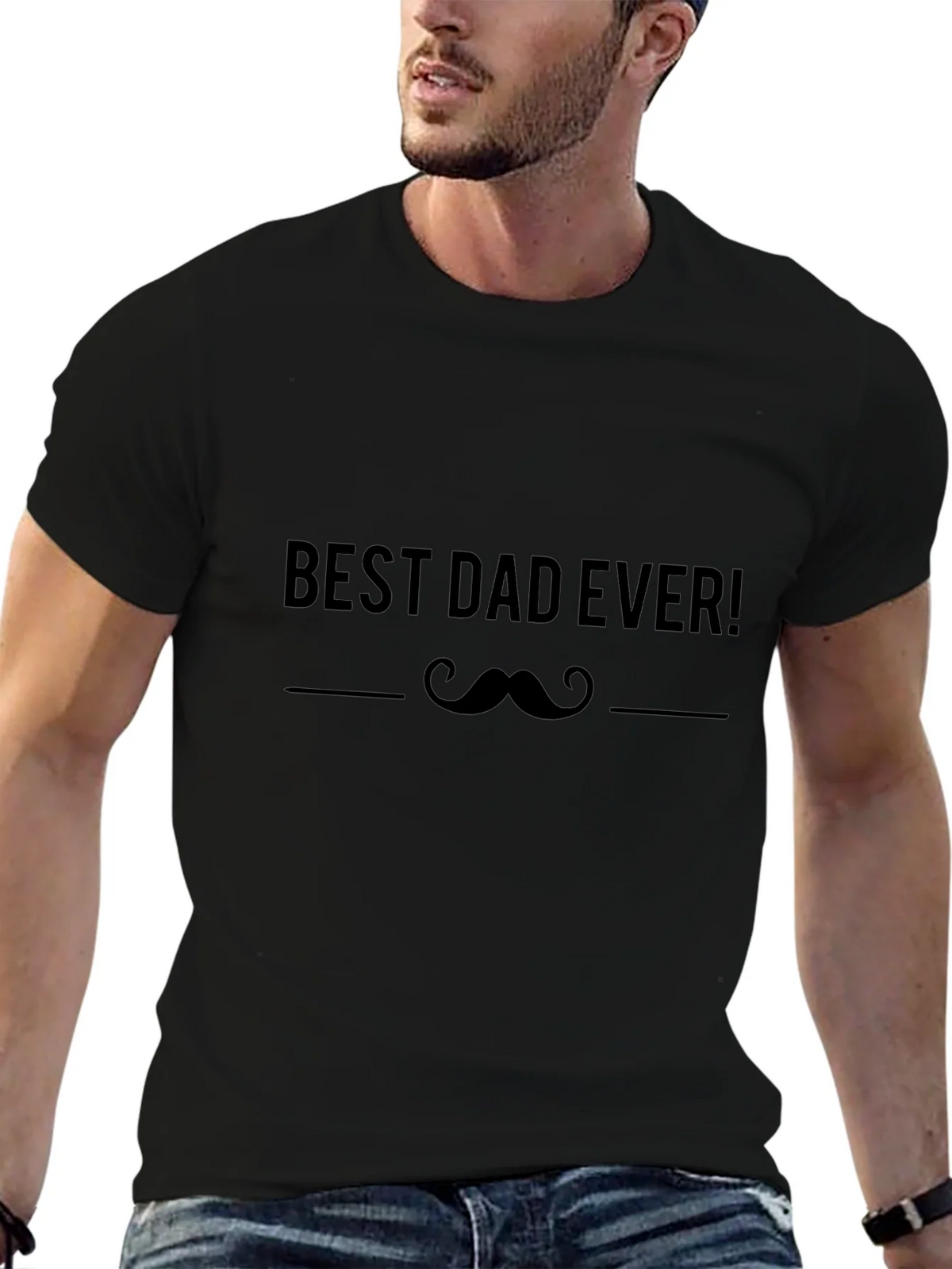 Best Dad Ever Black T-Shirt product image 6