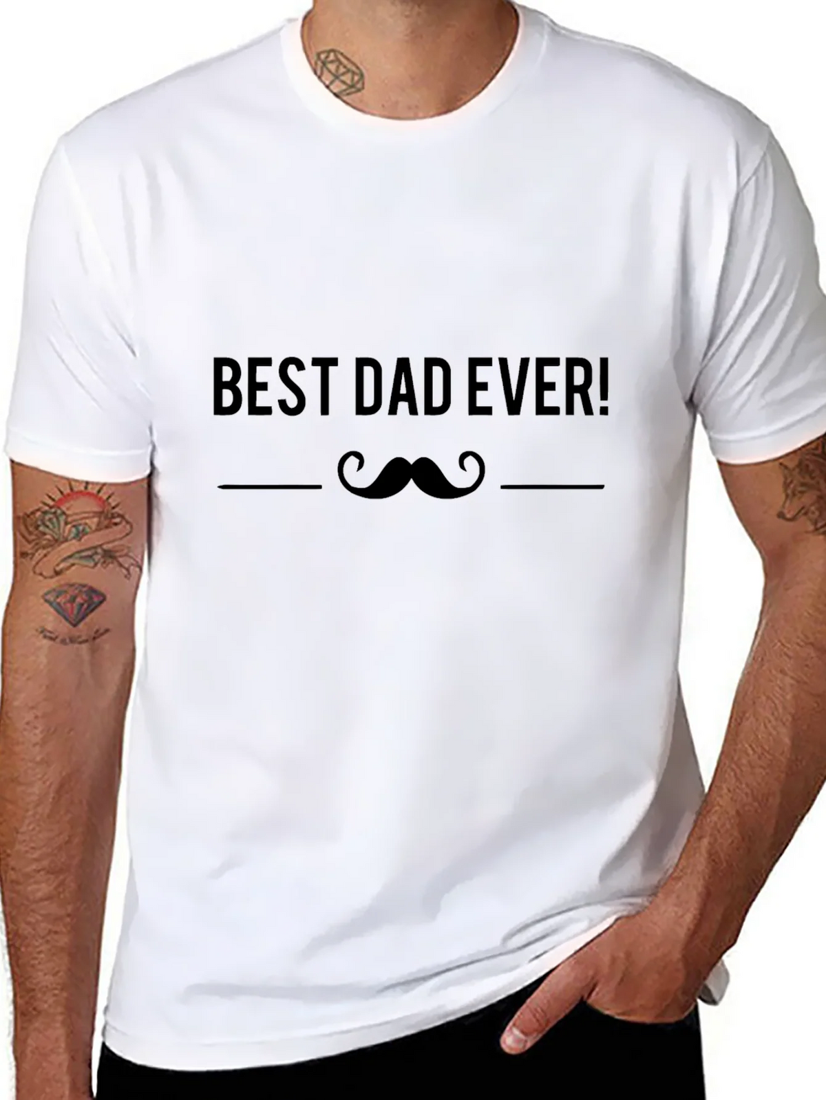 Best Dad Ever Black T-Shirt product image 7