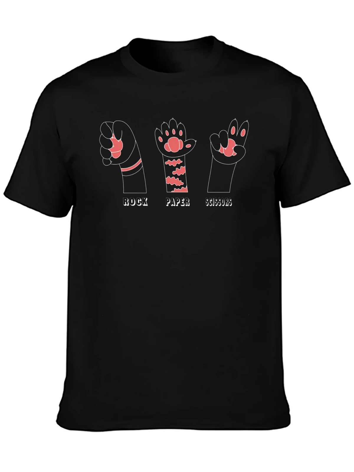 Rock Paper Scissors Cat Paw Graphic Tee product image 3
