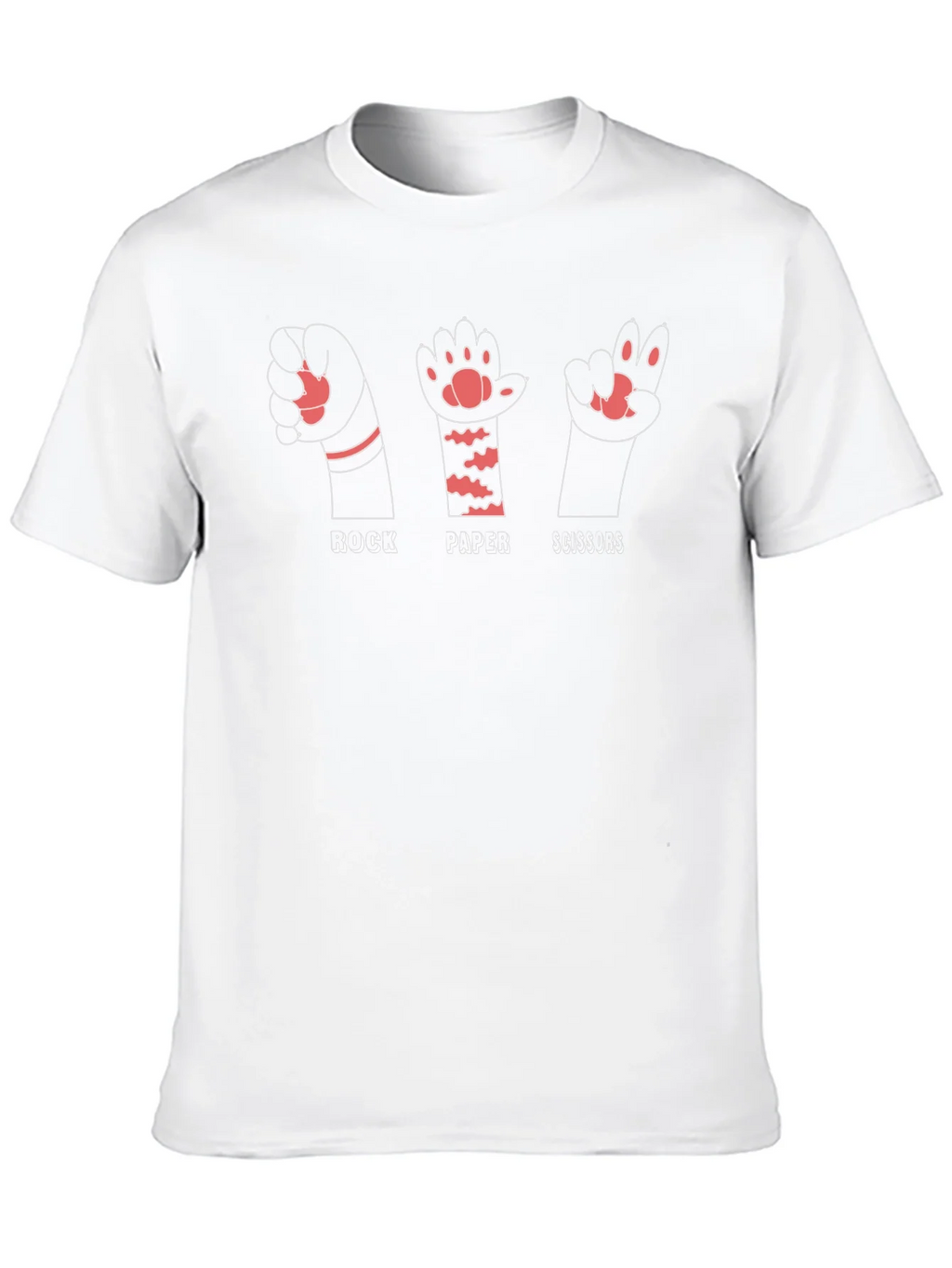 Rock Paper Scissors Cat Paw Graphic Tee product image 9