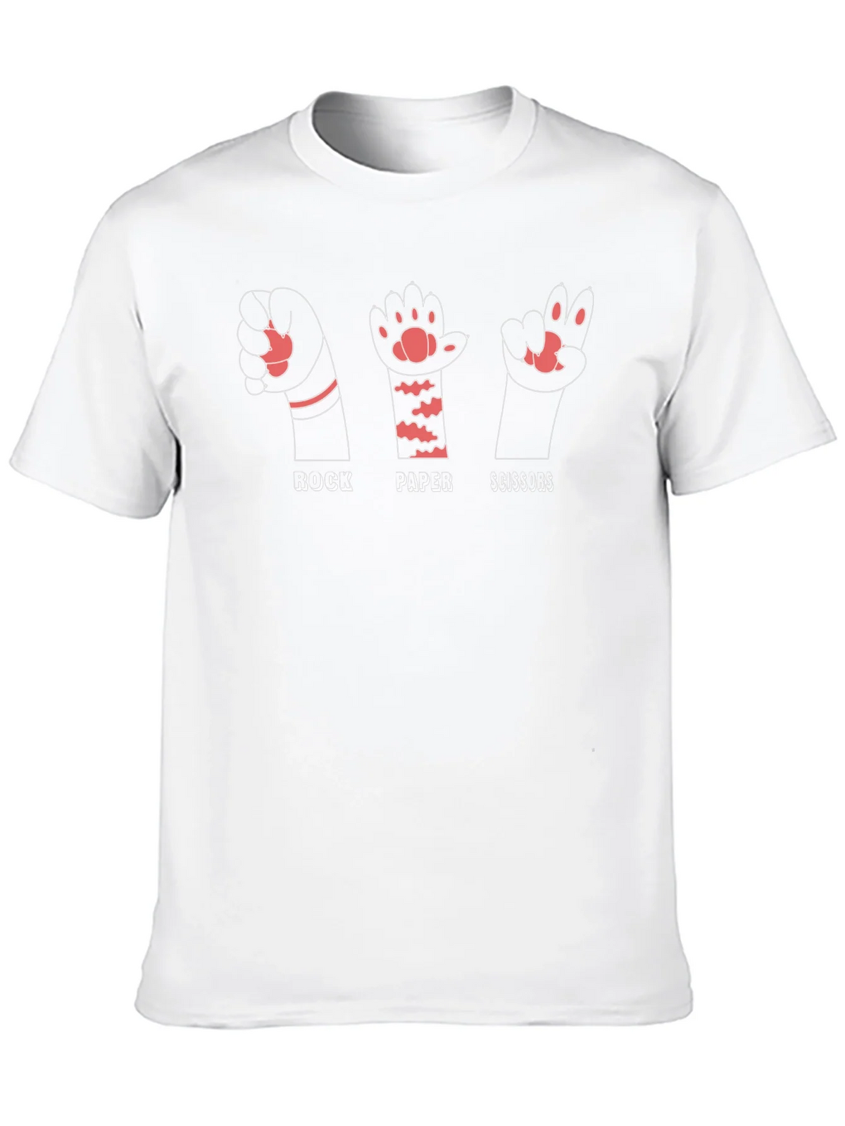 Rock Paper Scissors Cat Paw Graphic Tee product image 9