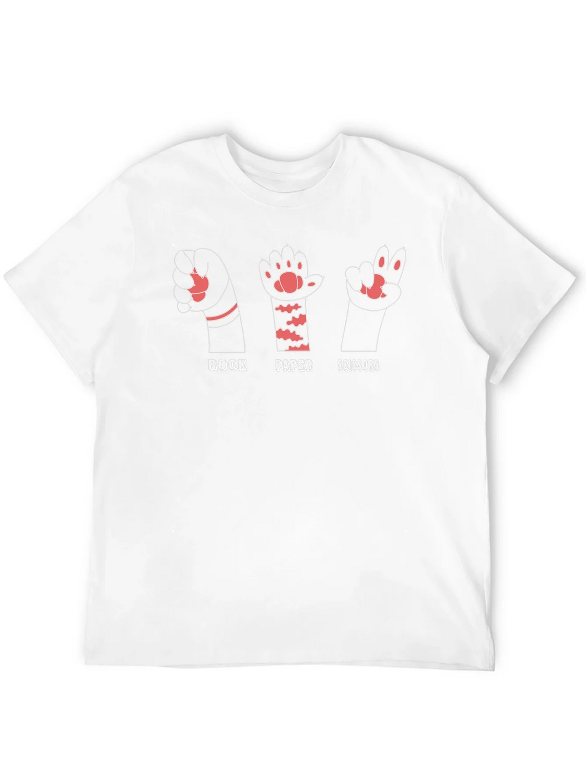 Rock Paper Scissors Cat Paw Graphic Tee product image 11