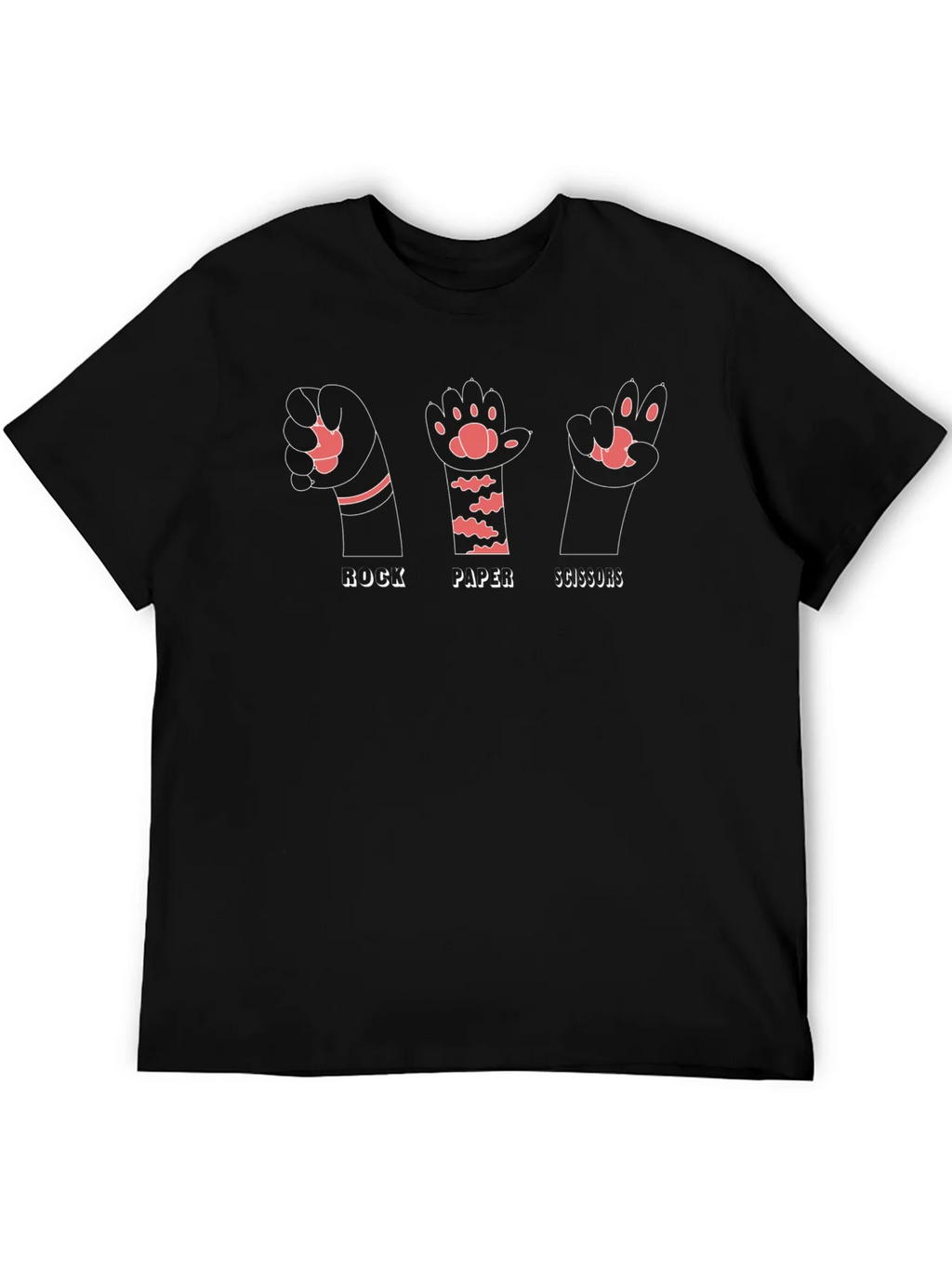 Rock Paper Scissors Cat Paw Graphic Tee product image 5