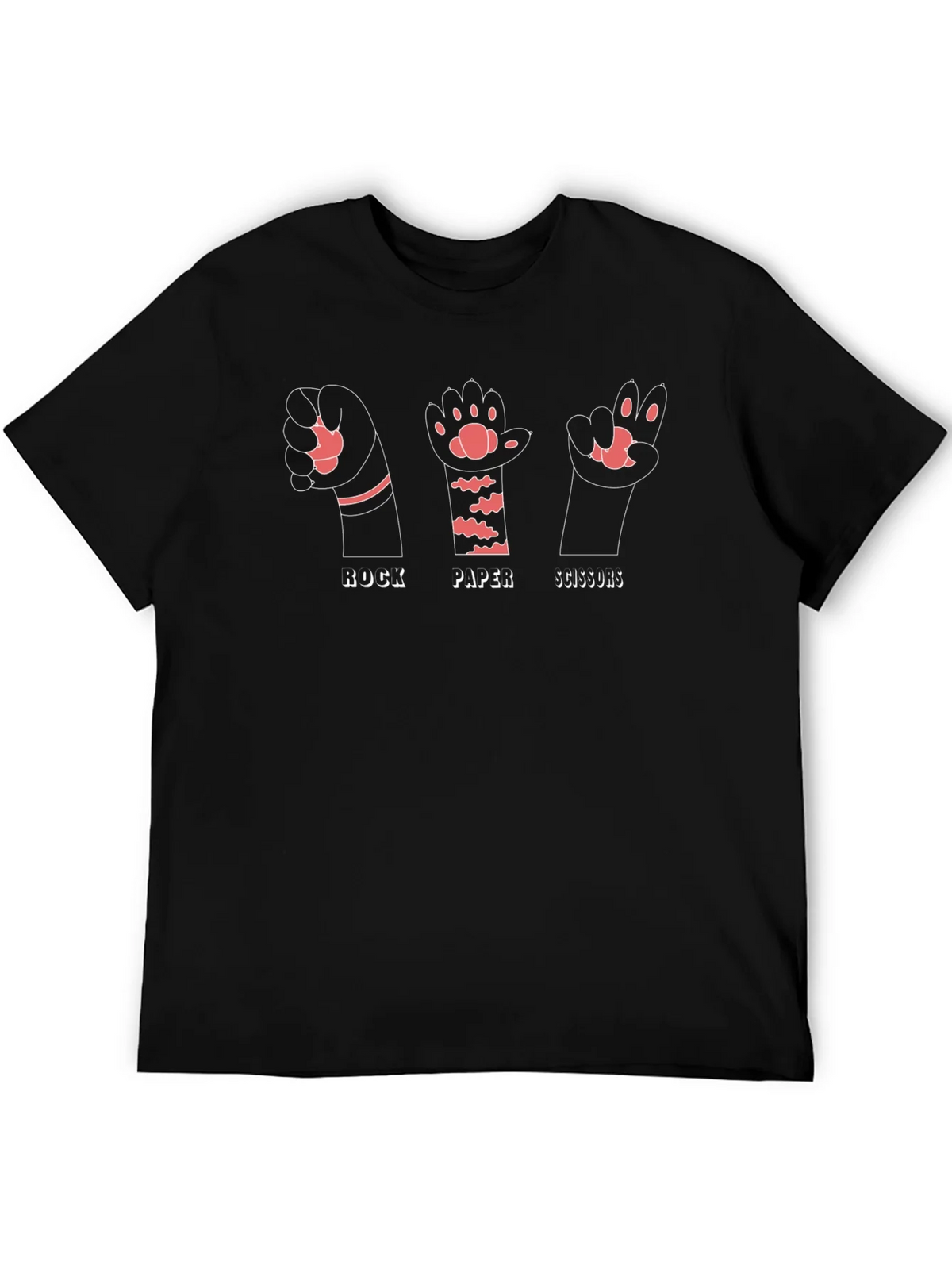 Rock Paper Scissors Cat Paw Graphic Tee product image 5