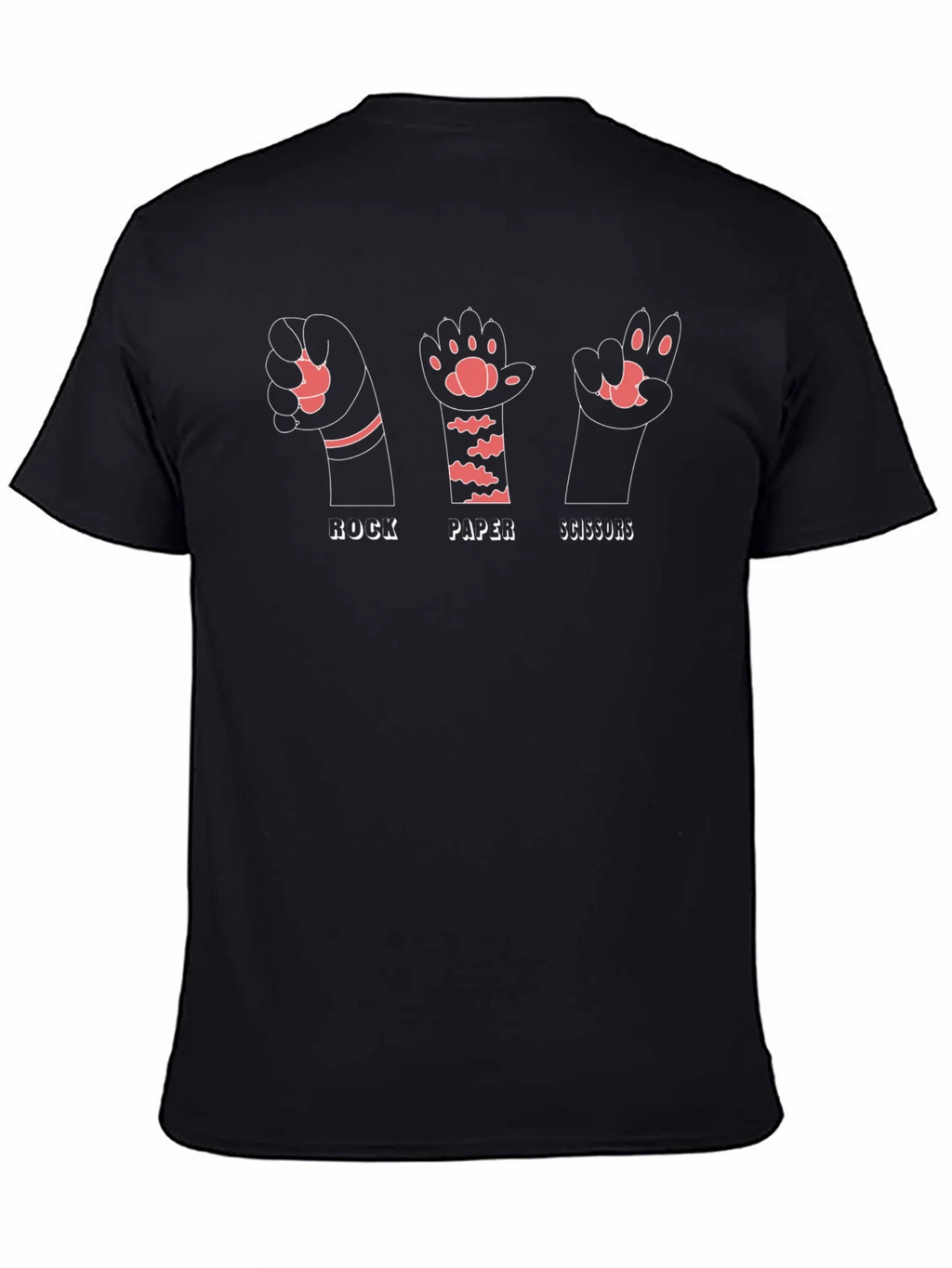 Rock Paper Scissors Cat Paw Graphic Tee product image 4