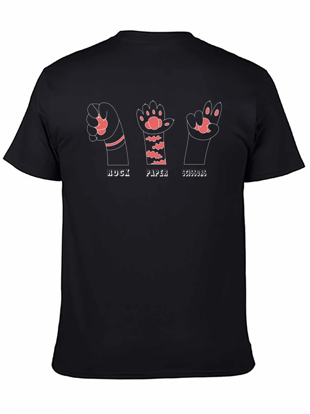 Rock Paper Scissors Cat Paw Graphic Tee product image 4
