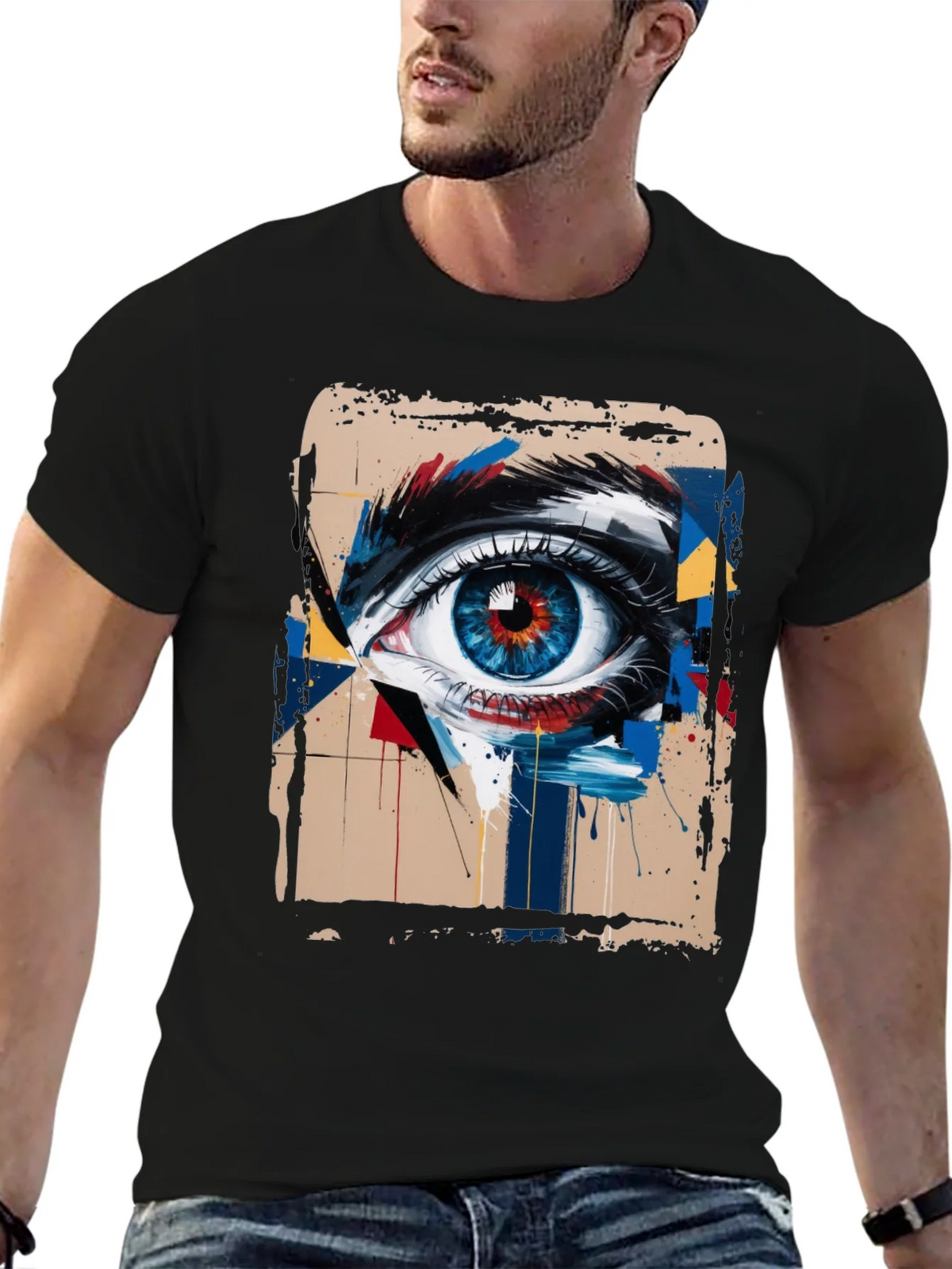 Abstract Eye Graphic Tee - Mens Black T-Shirt product image 3