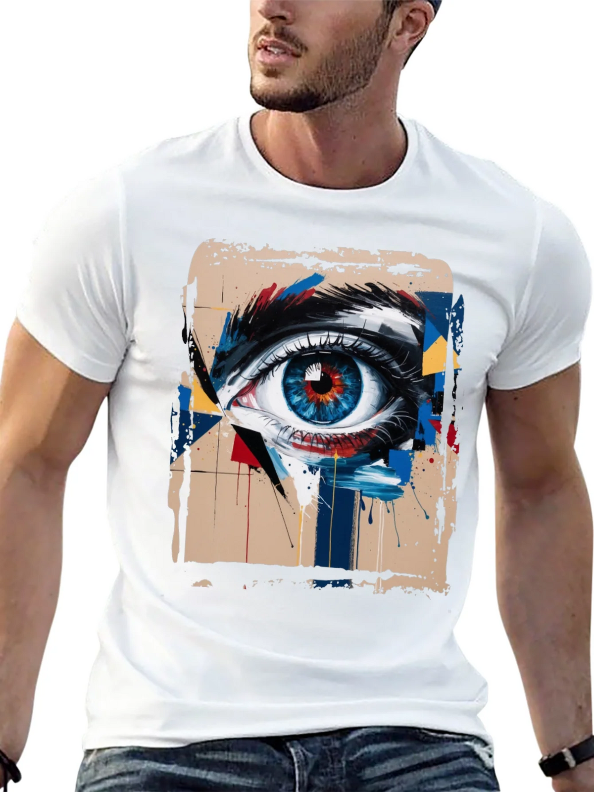 Abstract Eye Graphic Tee - Mens Black T-Shirt product image 7