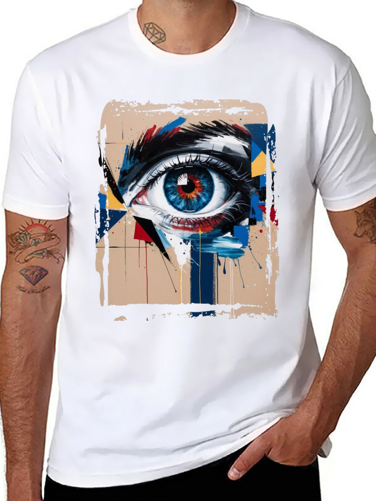 Abstract Eye Graphic Tee - Mens Black T-Shirt product image 4