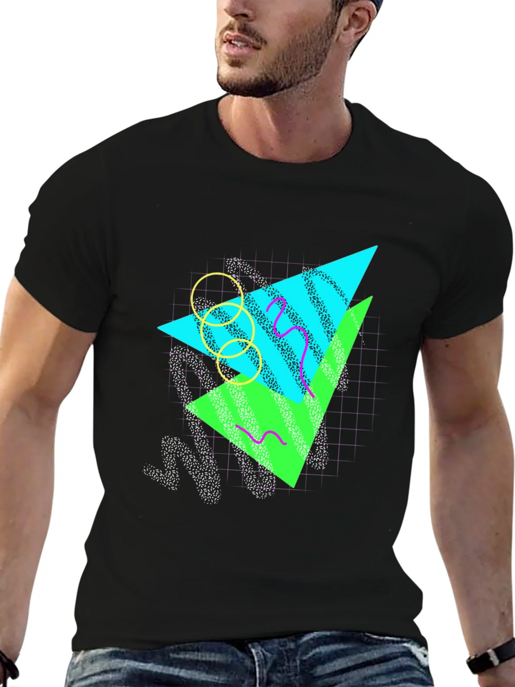Retro 80s Graphic Tee - Black product image 5