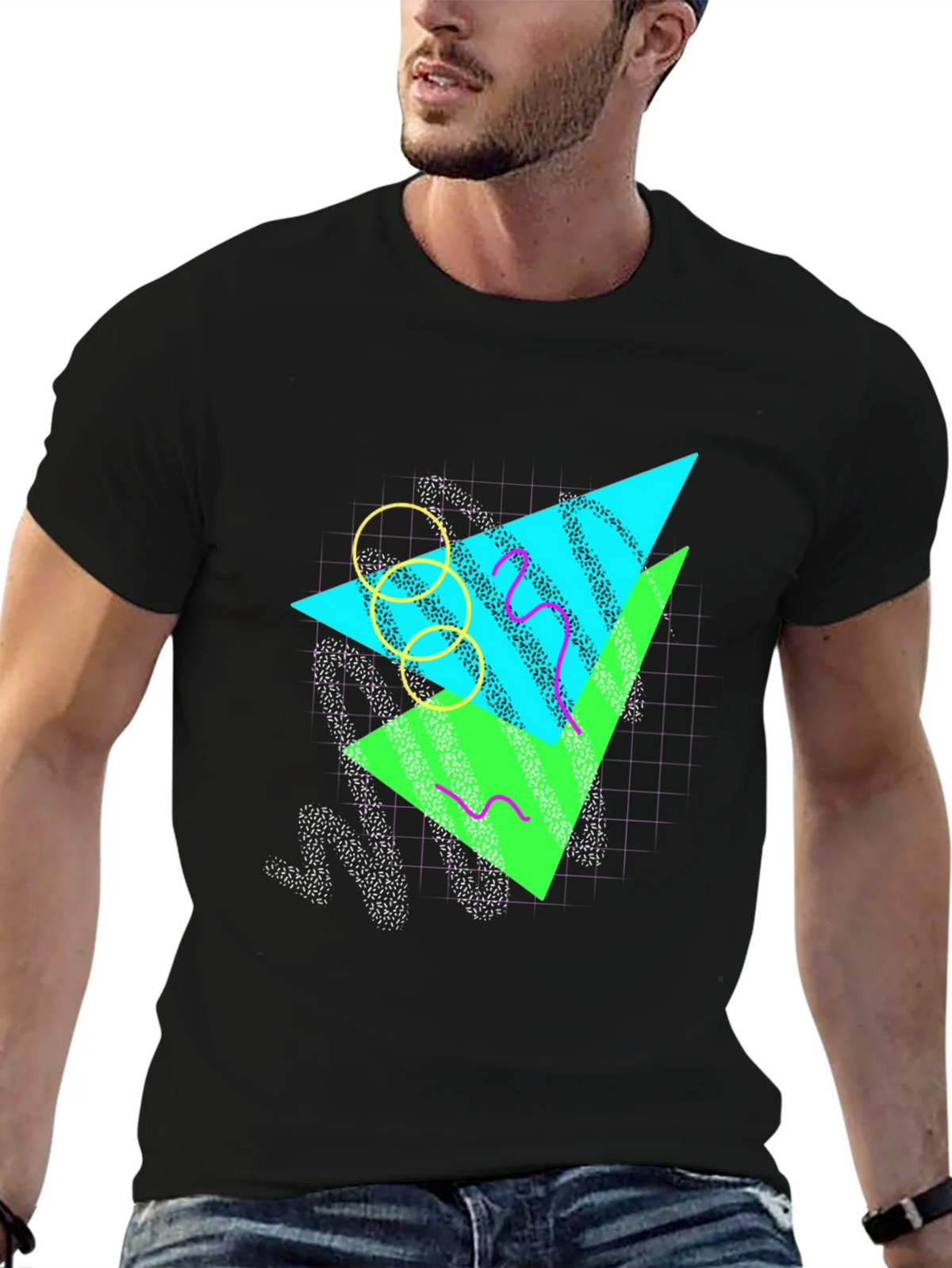 Retro 80s Graphic Tee - Black product image 5