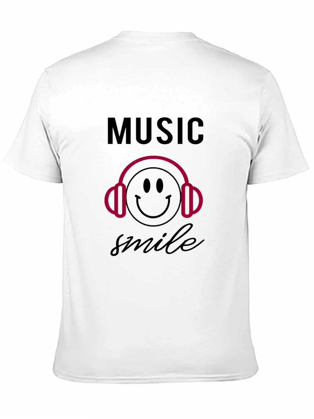 Music Smile Graphic Black T-Shirt product image 10