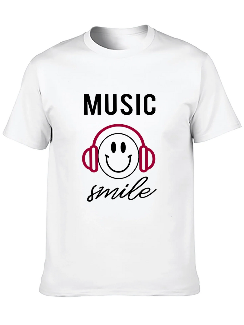 Music Smile Graphic Black T-Shirt product image 9