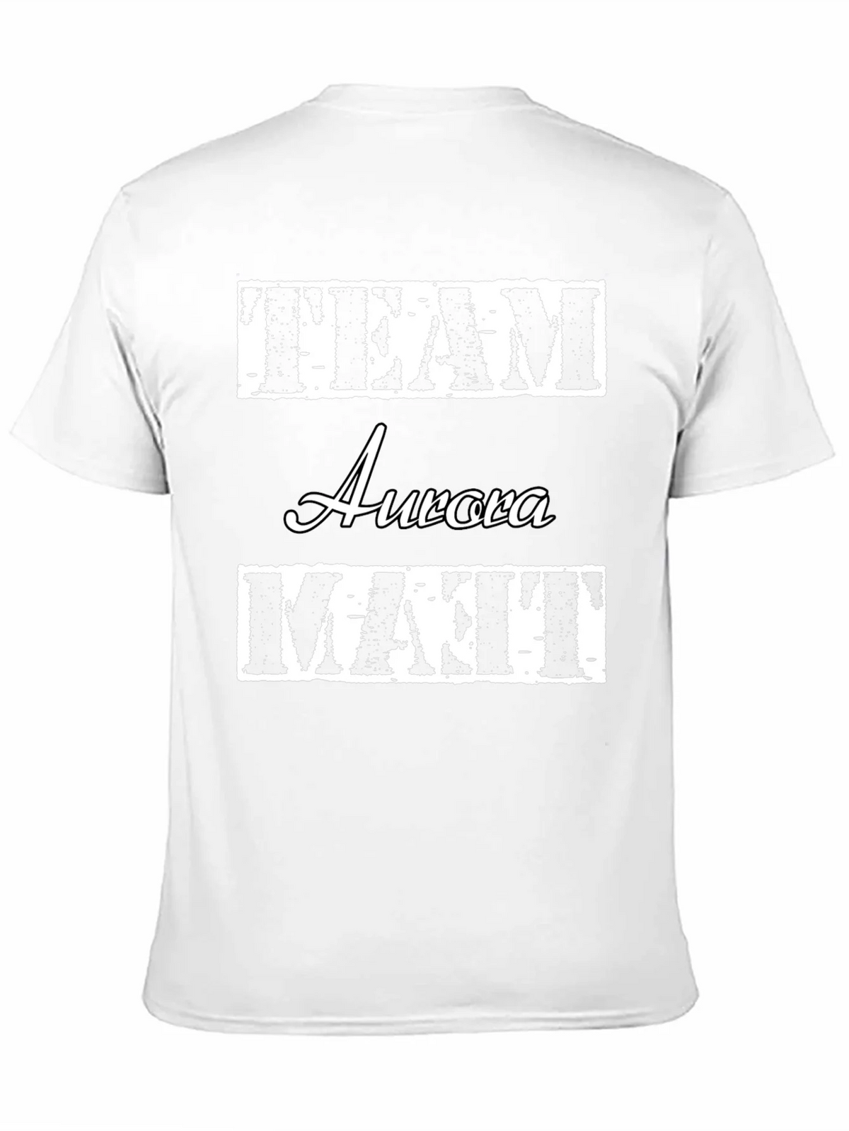 Team Aurora Matt T-Shirt Black Crew Neck Cotton product image 10