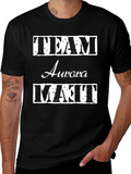 Team Aurora Matt T-Shirt Black Crew Neck Cotton product image 1