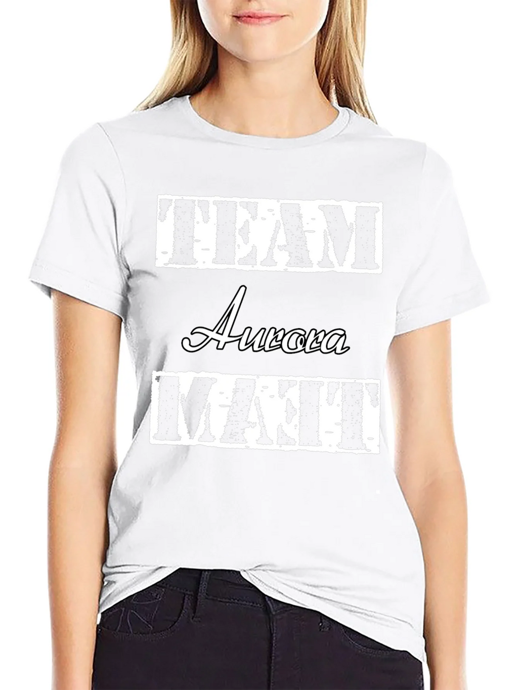 Team Aurora Matt T-Shirt Black Crew Neck Cotton product image 8