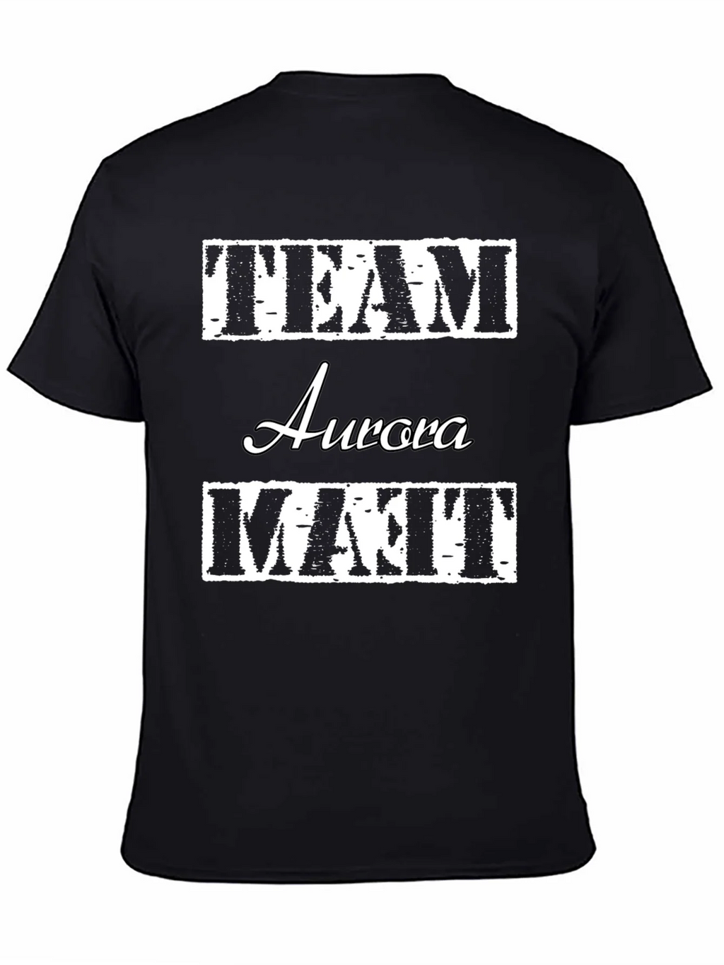Team Aurora Matt T-Shirt Black Crew Neck Cotton product image 4