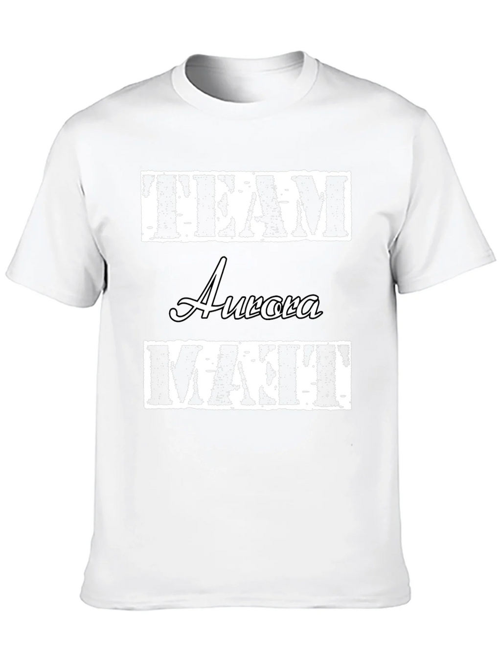 Team Aurora Matt T-Shirt Black Crew Neck Cotton product image 9