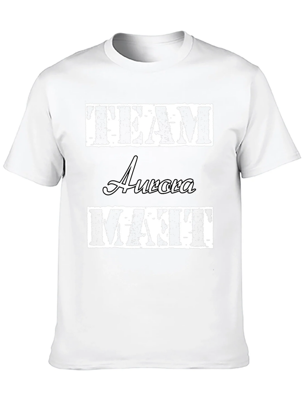Team Aurora Matt T-Shirt Black Crew Neck Cotton product image 9