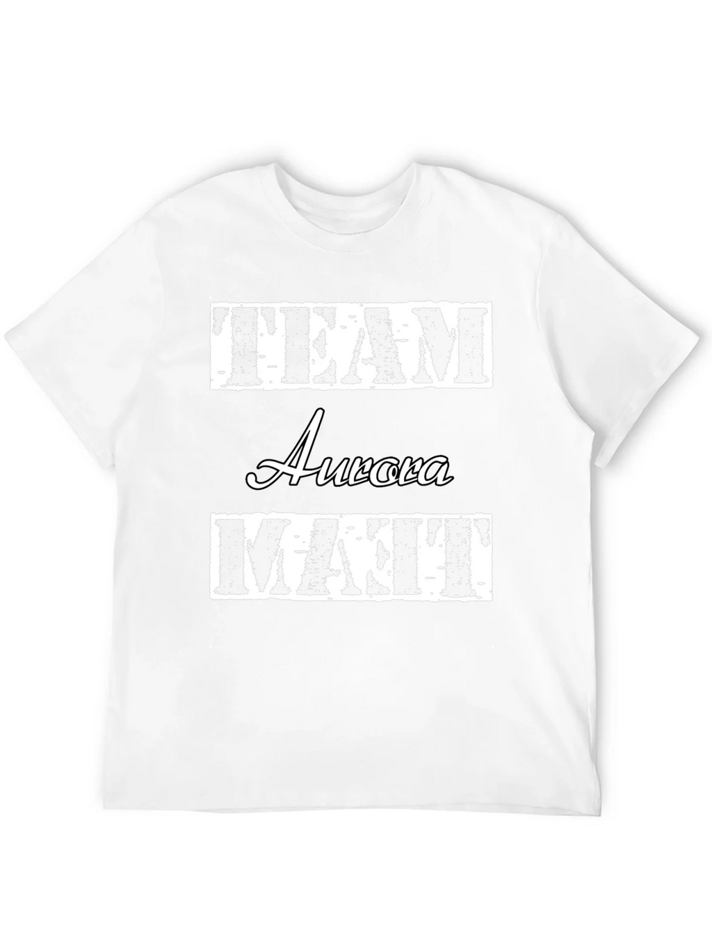 Team Aurora Matt T-Shirt Black Crew Neck Cotton product image 11