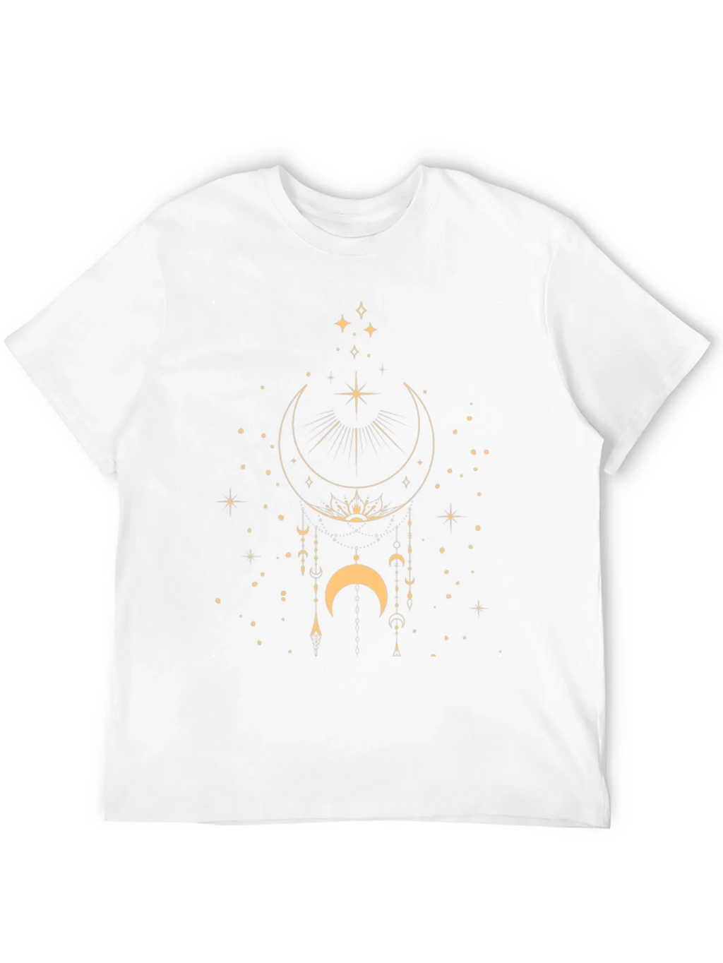 Celestial Moon & Stars Graphic Black T-Shirt product image 11