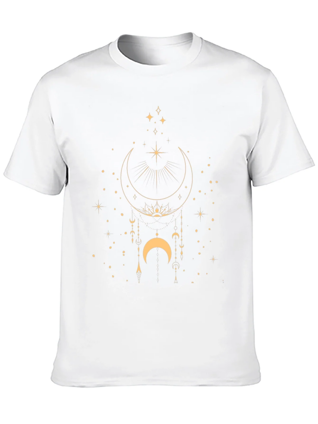 Celestial Moon & Stars Graphic Black T-Shirt product image 9
