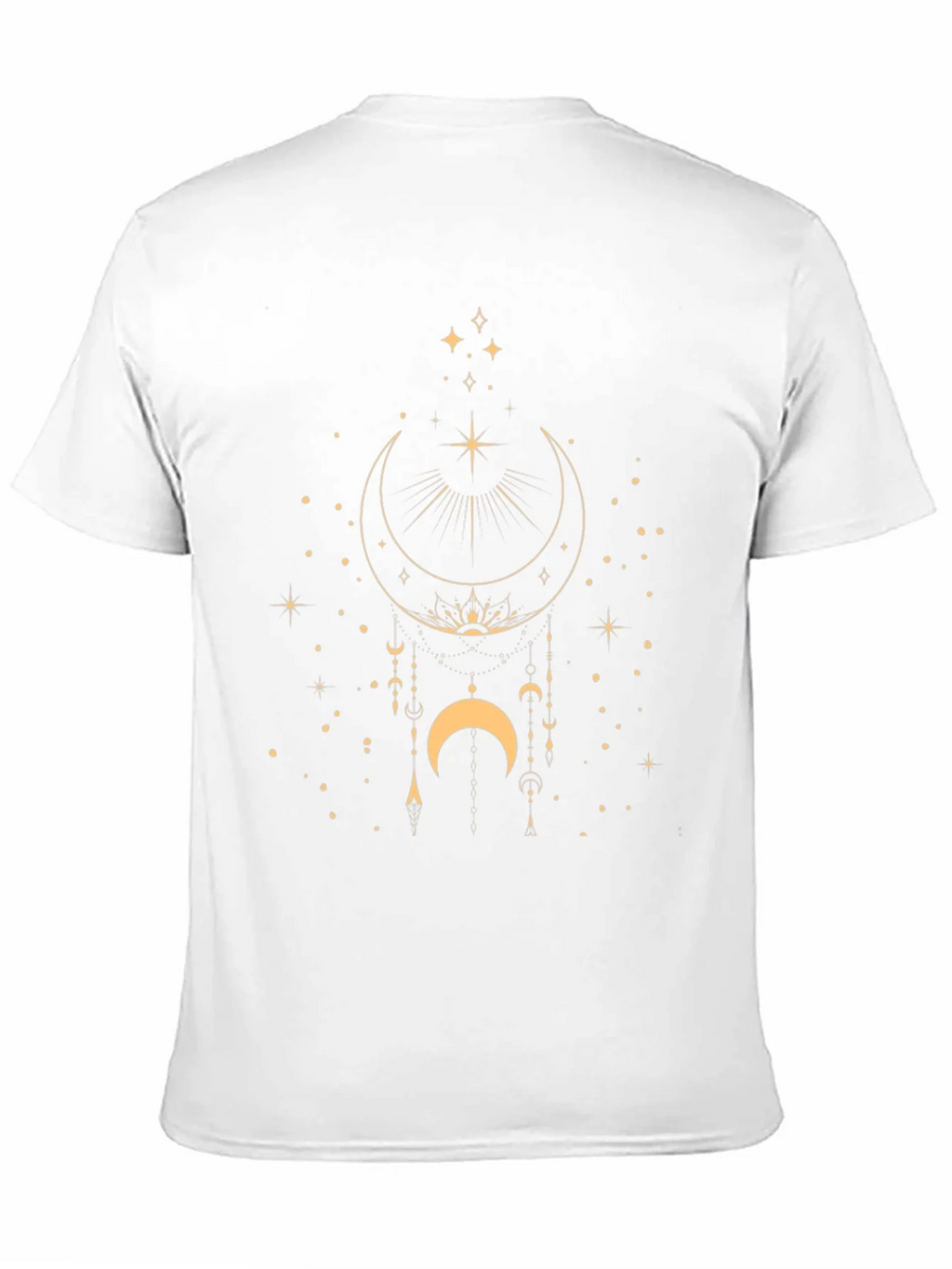 Celestial Moon & Stars Graphic Black T-Shirt product image 10