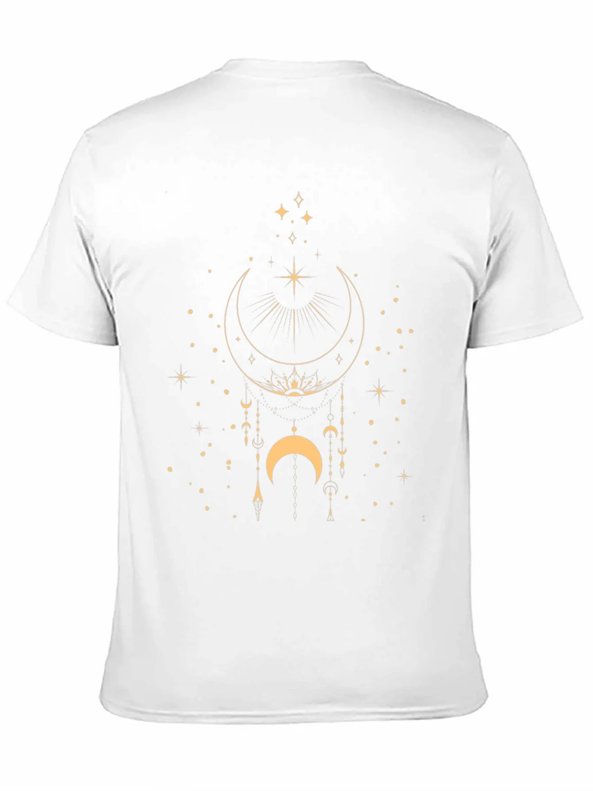 Celestial Moon & Stars Graphic Black T-Shirt product image 10