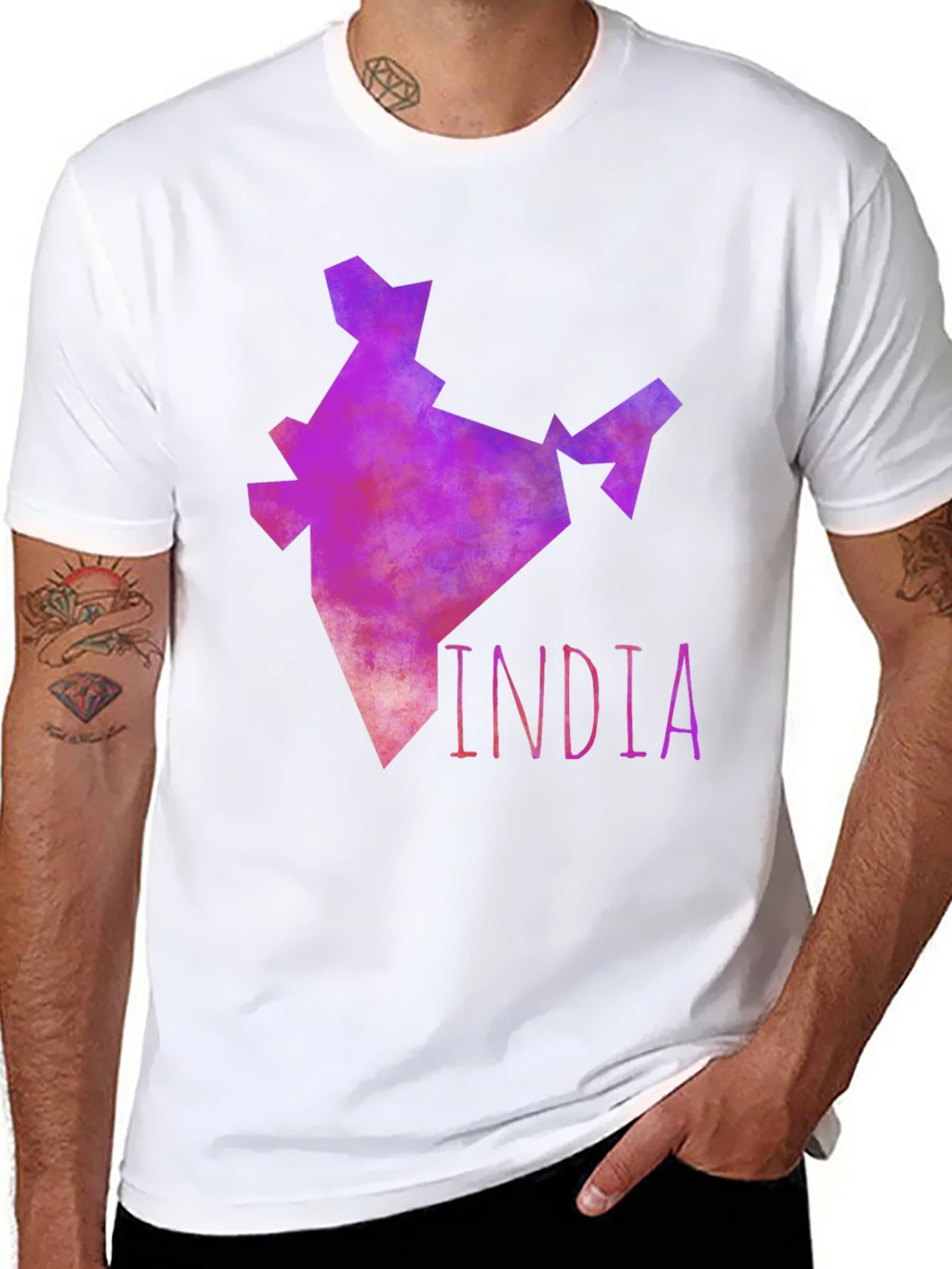 India Map Graphic Tee - Mens Black T-Shirt product image 7